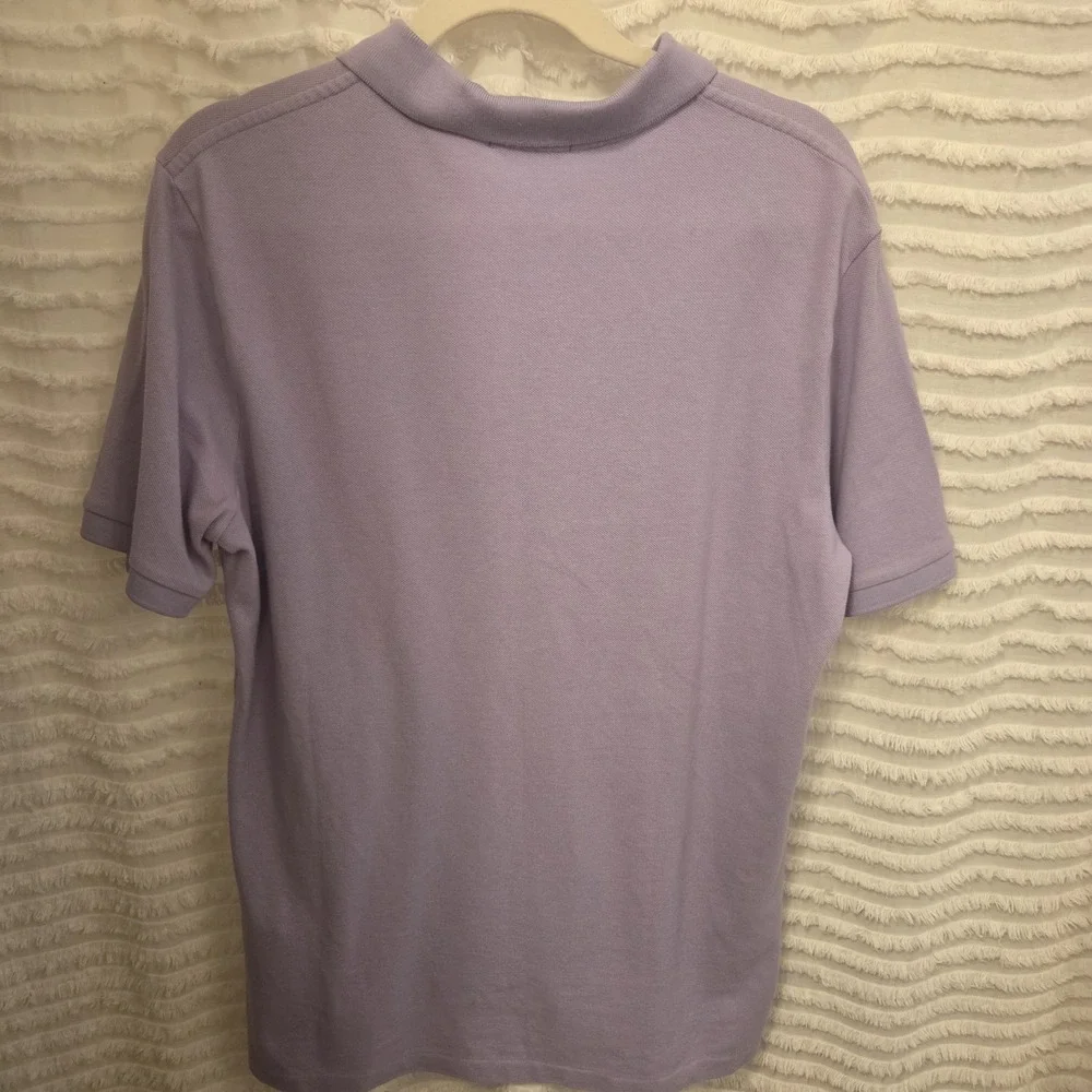 Polo Ralph Lauren Polo Shirt Medium Classic Fit Purple w/Mint Green Pony